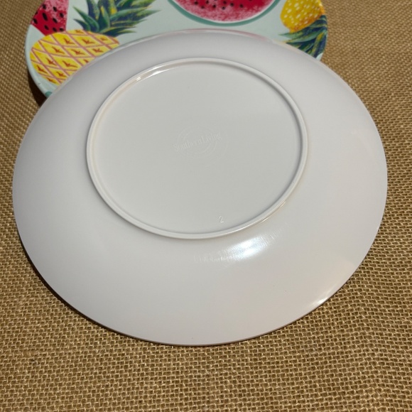 4 Southern Living Dillards 8 1/2" Melamine Side Salad Plates TropSummer Pool BBQ - Picture 8 of 10